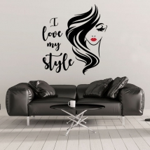 Vinilos adhesivos rostro mujer i love my style