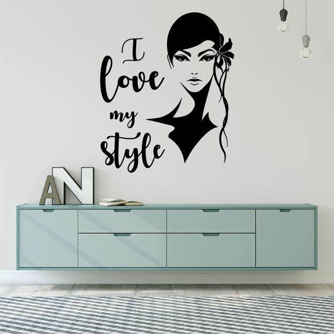 Vinilos adhesivos rostro mujer i love my style