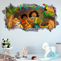 Vinilos decorativos pared rota 3d disney encanto