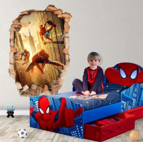 Vinilos paredes efecto 3d spider-man no way home