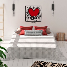 Vinilos y pegatinas ilustración corazón keith haring