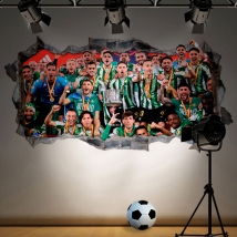 Vinilos decorativos 3d fútbol real betis balompié