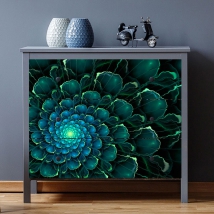 Vinilos para muebles o armarios flor fractal