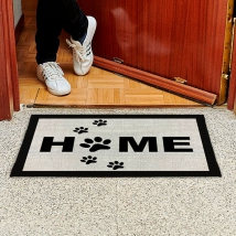 Alfombra o felpudo home huellas perros