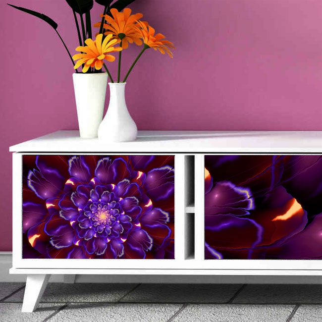🥇 Vinilos para muebles o armarios flores de colores 🥇