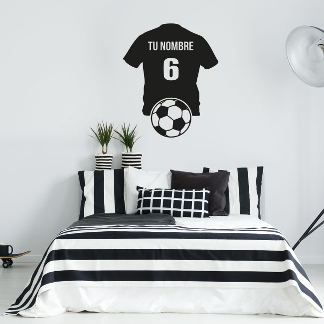 Vinilo fútbol camiseta personalizable - TenVinilo