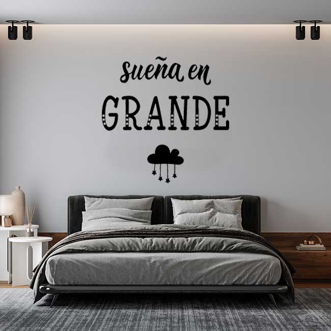 🥇 Vinilos Decorativos Frase Motivadora Sueña En Grande 🥇 