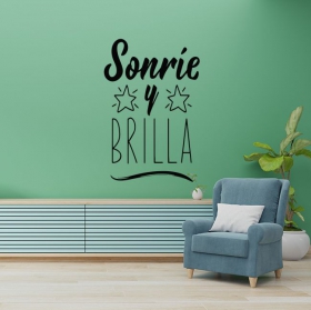 🥇 Vinilos decorativos frase sonríele a tu sueño 🥇