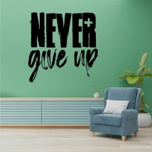 Vinilos adhesivos frases never give up