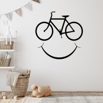 Vinilos decorativos bicicletas con sonrisas