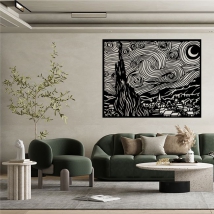 Vinilos adhesivos la noche estrellada van gogh